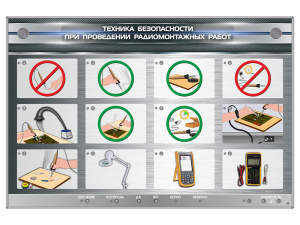Электрифицированный стенд "Техника безопасности при проведении радиомонтажных работ"