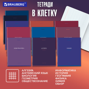 Тетради предметные, КОМПЛЕКТ 13 ПРЕДМЕТОВ, 36 л., обложка мелованная бумага, BRAUBERG "КОЛОР"