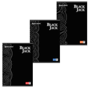 Тетрадь А4 96л. клетка BRAUBERG "Pro", офсет, выб. лак Black Jack (Блэк Джэк) 