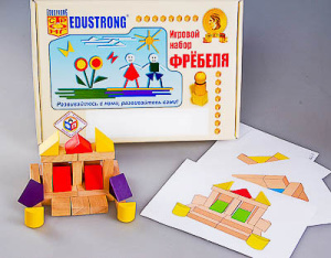 Игровой набор Фребеля "Конструктор деревянный без соединений-4" (Серия "Эксперимент")