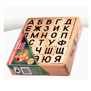 Конструктор деревянный, буквы (30 дет.)