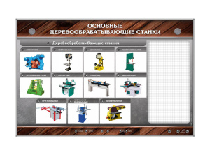 Стенд электрифицированный "Основные деревообрабатывающие станки"