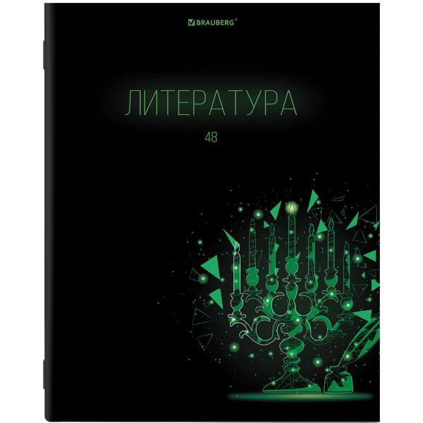 Тетради предметные, КОМПЛЕКТ 12 ПРЕДМЕТОВ, "DARK", 48 листов, глянцевый УФ-лак, BRAUBERG