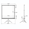 Экран проекционный BRAUBERG TRIPOD, матовый, на треноге, 150х150 см, 1:1, 236729