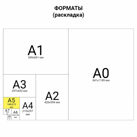 Сменный блок к тетради на кольцах А5 120л., BRAUBERG, белый плотный